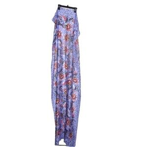 Vera Bradley Mural Garden Fringe Long Scarf 100% Rayon Purple Orange New